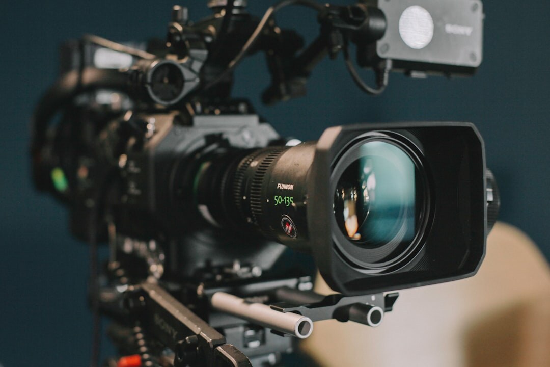 film set with camera