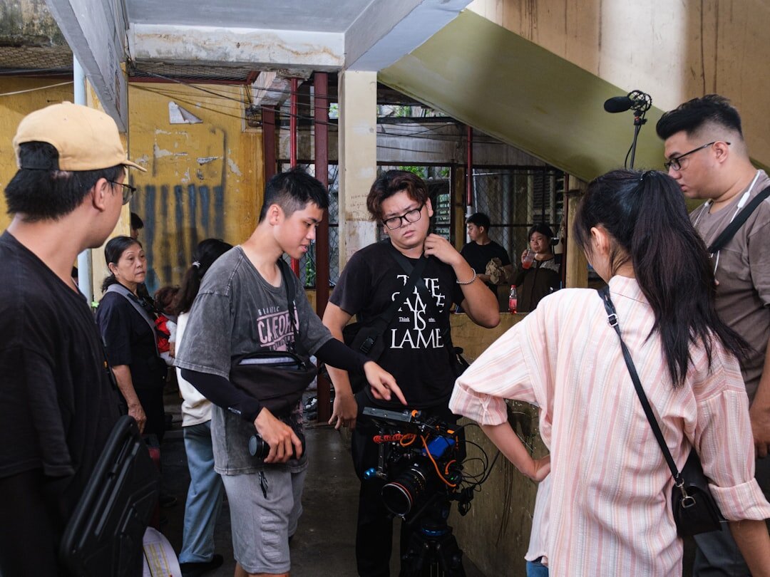 indie film crew on location