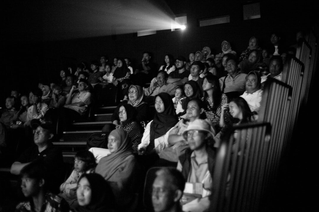 audience watching movie